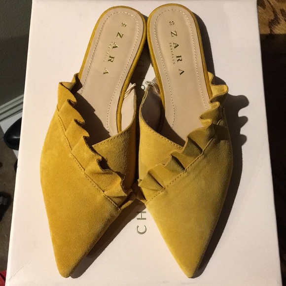 Zara Shoes - Zara Suede Slides